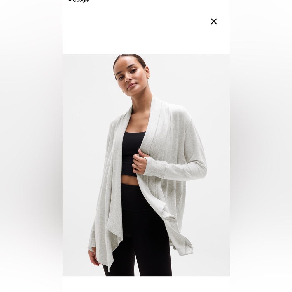 NWT Athleta Soft white Open Cardigan